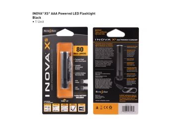 Image of Inova XS AAA LED Flashlight,80 Lumens,Black XSB-01-R7