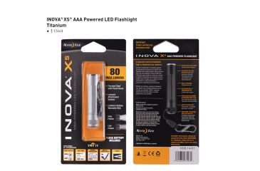 Image of Inova XS AAA LED Flashlight,80 Lumens,Titanium Gift Box XSB-14-R8