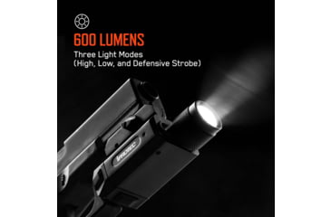 Image of IPROTEC IPRMLT0001 RM600LSR Rail Mount Light Red Laser 600 Lumen