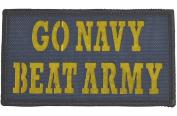 Image of IR.Tools Go Navy Beat Army Garrison Patches, Blue/Yellow, 3.5X2in, P-0266-05-001-PK A
