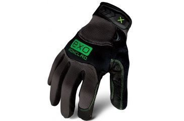 Image of Ironclad Mens EXO Modern Water Resistant Glove, Grey w/Black Palm and Green Accents, S EXO-MWR-02-S