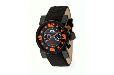 Image of Ita 00.05.11 B Compax Factory Mens Watch, Orange Numbers, Black Band