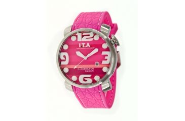 Image of Ita 00.12.40 Casanova Beach Ladies Watch, Pink Striped Face, Pink Band