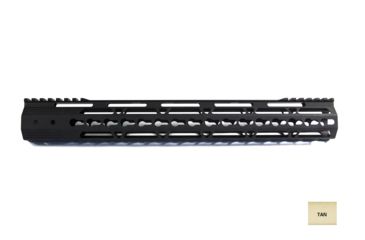 Image of JE Machine Tech Free Float .223/5.56 KeyMod Handguard w/Top Rail Relief/Barrel Nut, 15 inch, Tan, PS-223KM15TAN