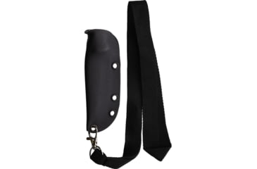 Image of J&amp;V Adventure Knives Chacal Neck Knife, 7.13in Overall, 3.5in Satin MV-58 Stainless Steel Blade, Black Micarta Handle, Black Kydex Belt Sheath, 1384-M1