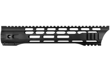 Image of JE Machine Tech AR-15 M-Lok Free Float Clamp On Quad Rail Handguard, 12 in, Barrel Nut Included, No Anti Rotation Tabs, Black, PS-223MLK12GBLK-NAR