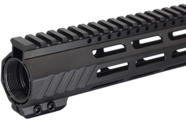 Image of JE Machine Tech AR-15 Ultra-Lightweight Minimalist Full Top Rail Handguard, 15in, Black, PS-223MLK15KBLK-F-NAR