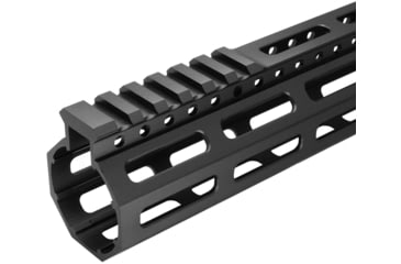 Image of JE Machine Tech AR-15 Ultralightweight Minimalist Partial Top Rail, 10 in, No Anti Rotation Tabs, Black, PS-223MLK10KBLK-H-NAR