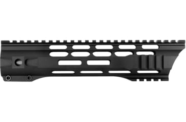 Image of JE Machine Tech M-Lok Free Float Slant Cut Quad Rail Handguard, 10in, No Anti-Rotation Tabs, Black, PS-223MLK10GBLK-NAR