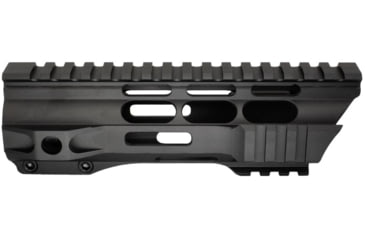 Image of JE Machine Tech M-Lok Free Float Slant Cut Quad Rail Handguard, 7in, No Anti-Rotation Tabs, Black, PS-223MLK7GBLK-NAR