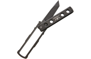 Image of Jesse James Nomad Swing Blade Folding Knife, 4in Black Uddeholm Aeb-L Steel Tanto Blade, Black Titanium Handle, JJKC1B