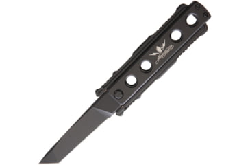 Image of Jesse James Nomad Swing Blade Folding Knife, 4in Black Uddeholm Aeb-L Steel Tanto Blade, Black Titanium Handle, JJKC1B