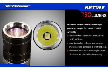 Image of JETBeam RRT0SE LED Flashlight,Gray,730 Lumens JETBEAM-RRT-0SE-XML2