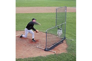 Image of Jugs Sports 7-foot Quick-Snap L-Shaped Pitcher Screen S2000