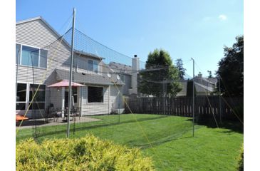 Image of JUGS Hit At Home Backyard Batting Cage, 45 x 11 x 11, N.27 Twisted Knotted Polyethylene, Black, A5030