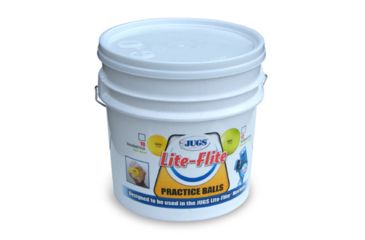 Image of JUGS Lite-Flite Yellow Softballs, Bucket