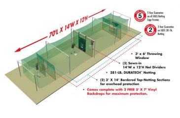 Image of Jugs Sports Split-Cage Baseball Package A0305