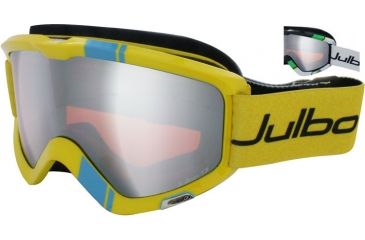 Image of Julbo Bang Rx Insert Goggles - Black/Rasta Frame, Silver Flash/Orange tint Cat.3 lens 72312221