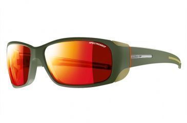 Image of Julbo Montebianco Single Vision Prescription Sunglasses, Army/Orange Frame, J4151154SV
