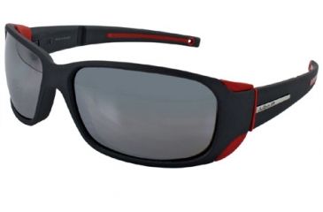 Image of Julbo Montebianco Rx Sunglasses - Soft Black/Red Frame, Spectron 4 Lenses 4151222