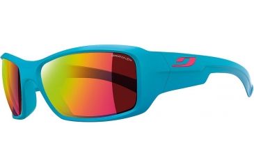 Image of Julbo Rookie Single Vision Prescription Sunglasses, Turquoise Blue Frame, Spectron 3 Cf W/ Pink Flash Lens-J4201135SV