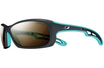 Image of Julbo Swell Bifocal Prescription Sunglasses, Black / Blue Frame, Polarized 3+ W/ Smoke Tint Lens, Polarized-J4419114BI