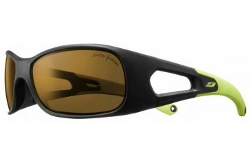 Image of Julbo Trainer L Kids Sunglasses, Black/Green w/ Kids Polar Lenses 4559214