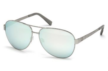 Image of Just Cavalli JC572S Sunglasses - Shiny Palladium Frame Color, Smoke Mirror Lens Color