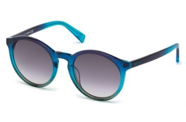 Image of Just Cavalli JC672S Sunglasses - Blue Frame Color, Gradient Smoke Lens Color