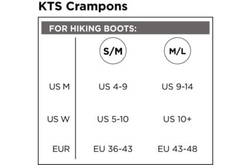 Image of Kahtoola KTS Hiking Crampons, Red, Small/Medium, KT01001