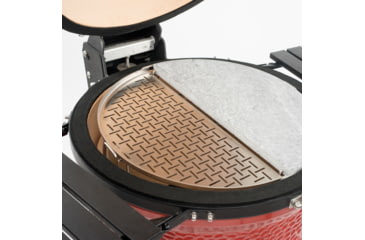 Image of Kamado Joe Big Joe Half Moon Stainless Steel Fish and Vegetable Grate, Silver, Large, BJ-HSSCGFV