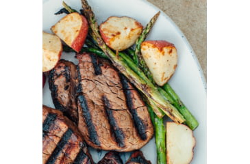 Image of Kamado Joe Big Joe Half Moon Stainless Steel Fish and Vegetable Grate, Silver, Large, BJ-HSSCGFV