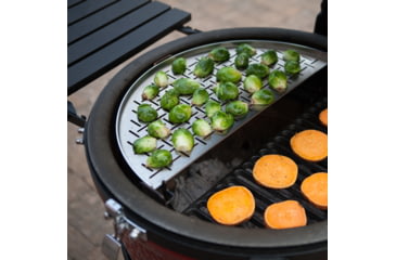 Image of Kamado Joe Classic Joe Half Moon Stainless Steel Fish and Vegetable Grate, Silver, Medium, KJ-HSSCGFV