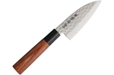 Image of Kanetsune Ko-Deba Knife, 8.5in, Plywood handle, DSR-1K6 HC SS blade Kitchen Knives, 8.5in Overall, 4in Hammered Dsr-1K6 Hc SS Blade, Plywood Handle With Black Plastic Bolster, KC-956