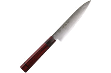 Image of Kanetsune Petty 135mm Minamo-kaze Knife, 5.25 blade, Red plywood handle with black micarta ring, KC-824