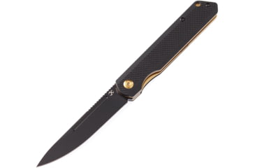 Image of Kansept Knives Prickle Linerlock Folding Knife, Black, Black textured G10 handle, T1012A1