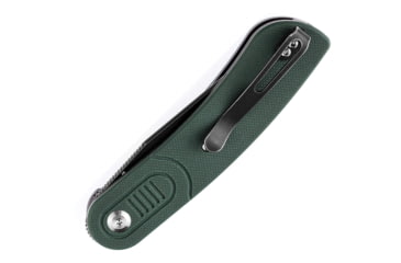 Image of Kansept Knives Reverie Linerlock Folding Knife 3.00 in, 154CM Stainless Steel Black TiNi Coated, Drop Point Blade, Green G10 Hande, T2025A2