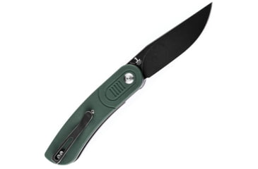 Image of Kansept Knives Reverie Linerlock Folding Knife 3.00 in, 154CM Stainless Steel Black TiNi Coated, Drop Point Blade, Green G10 Hande, T2025A2