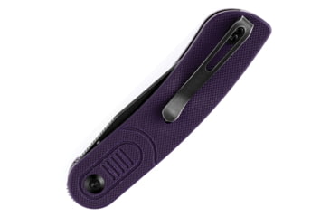 Image of Kansept Knives Reverie Linerlock Folding Knife 3.00 in, 154CM Stainless Steel Black TiNi Coated, Drop Point Blade, Purple G10 Handle, T2025A5