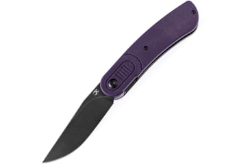 Image of Kansept Knives Reverie Linerlock Folding Knife 3.00 in, 154CM Stainless Steel Black TiNi Coated, Drop Point Blade, Purple G10 Handle, T2025A5
