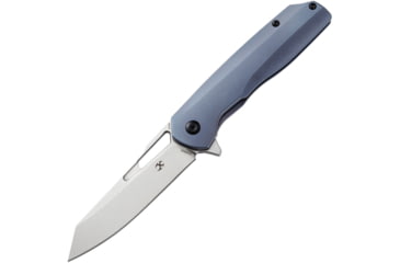 Image of Kansept Knives Shard Framelock Blue Folding Knife, 3.5 stonewash finish S35VN stainless blade, Blue anodized titanium handle, K1006A8
