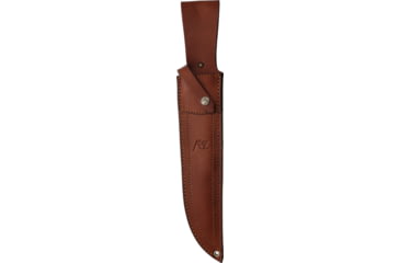 Image of Katz Alamo Bowie LE Crown Stag Fixed Blade Knife, 15in Overall, 10in XT-75 Steel Satin Bowie Blade, Crown Stag Handle, Brown Leather Belt Sheath, CB-10/LTD
