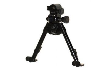 Image of Versa-Pod All Steel Model 71 7-9in Prone Bipod w/Ski Feet And Universal Tactical Adaptor, Black, 160-071