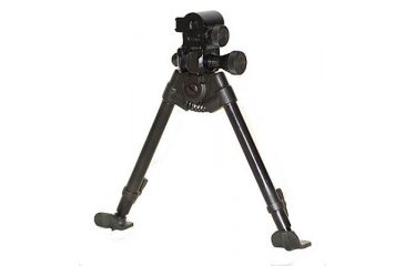 Image of Versa-Pod All Steel Model 72 9-12in Standard Bench Bipod w/Ski Feet And Universal Tactical Adaptor, Black, 160-072