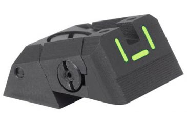Image of Kensight DAS 1911 Defense Adjustable Rear Sight in.U in. Trijicon Tritium insert - Night Sights Serrated Blade, Black, 860-638