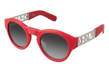 Image of Kenzo 3168 Progressive Prescription Sunglasses KZ316804 - Frame Color Matte Red Wood