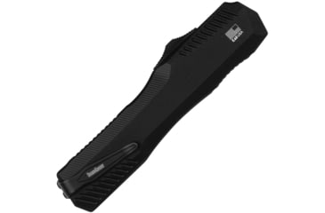 Image of Kershaw Auto Livewire OTF Automatic Folding Knife by Matt Diskin, 3.3in, CPM MagnaCut SS, Black PVD Partially Serrated Spear Point Blade, Black Aluminum Handle, 9000BLKST