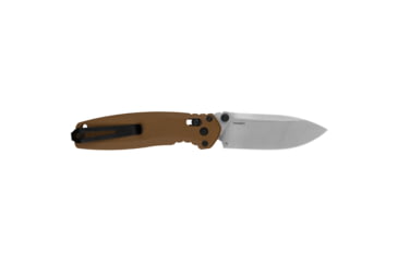 Image of Kershaw Broadside, Folding Knife, 3.5 Spear Point Blade, D2 Blade Steel, 8.35 Overall Length, DuraLock, Stonwashed Finish, Silver Blade, FDE G-10 Handle, 2052