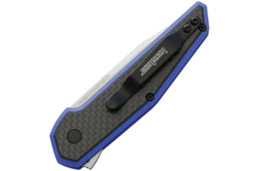 Image of Kershaw Fraxion Linerlock Blue Folding Knife, 2.75in Satin 8Cr13Mov SS Blade, Blue G10 Handle With Carbon Fiber Inlay, Pocket Clip, 1160BLU