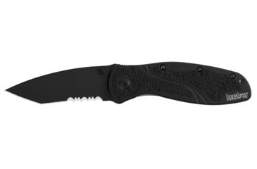 Image of Kershaw Blur Assisted Open Folding Knife,3.4in Sandvik 14C28N Black Steel Serrated Tanto Blade,6061-T6 Anodized Aluminum Handle w/Trac-Tec Inserts